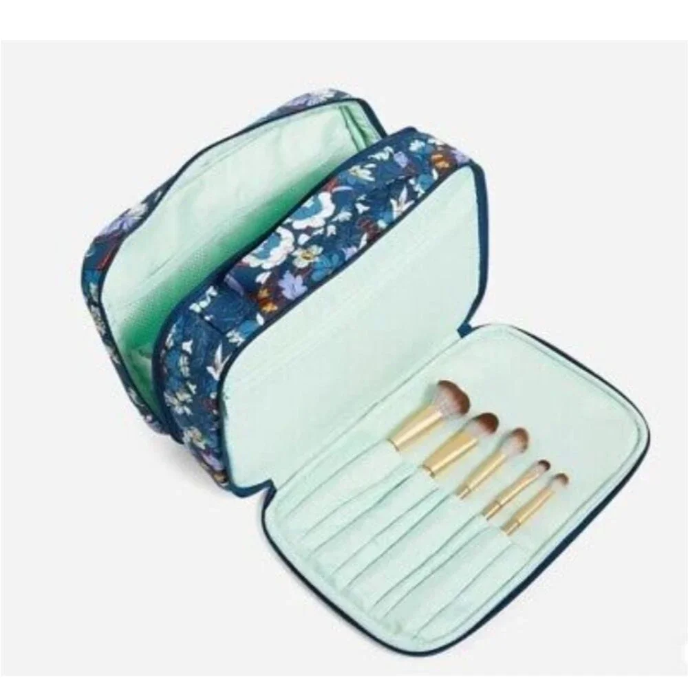 New VERA BRADLEY Brush & Blush Makeup Case Floral Bursts NWT